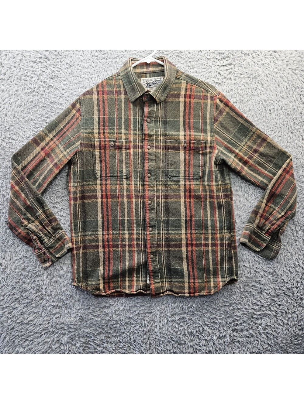 SCHOTT BROTHERS NYC SH2135 Plaid Cotton Flannel Shirt Men Large Heavyweight